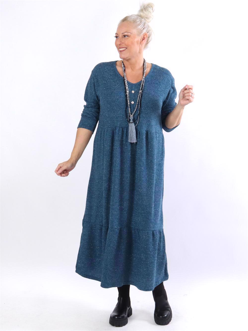 Dejana - Strikkjole med glittertråde